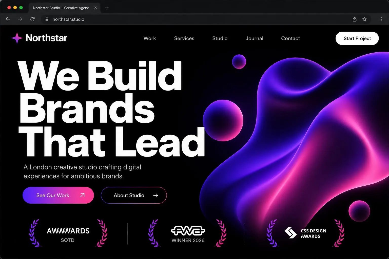 Creative Agency - custom website design in London for small business by Website Design In London web design agency