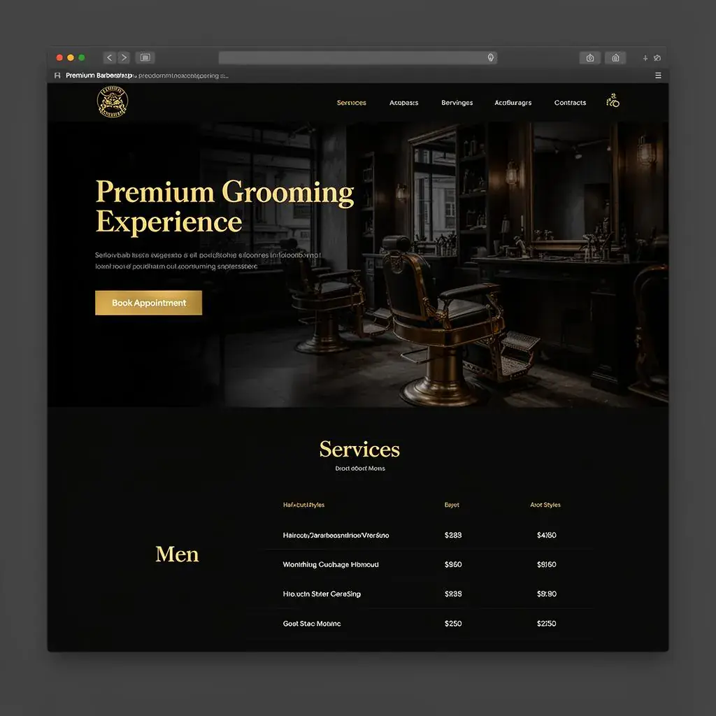 Barbershop — website design in London by WD.London