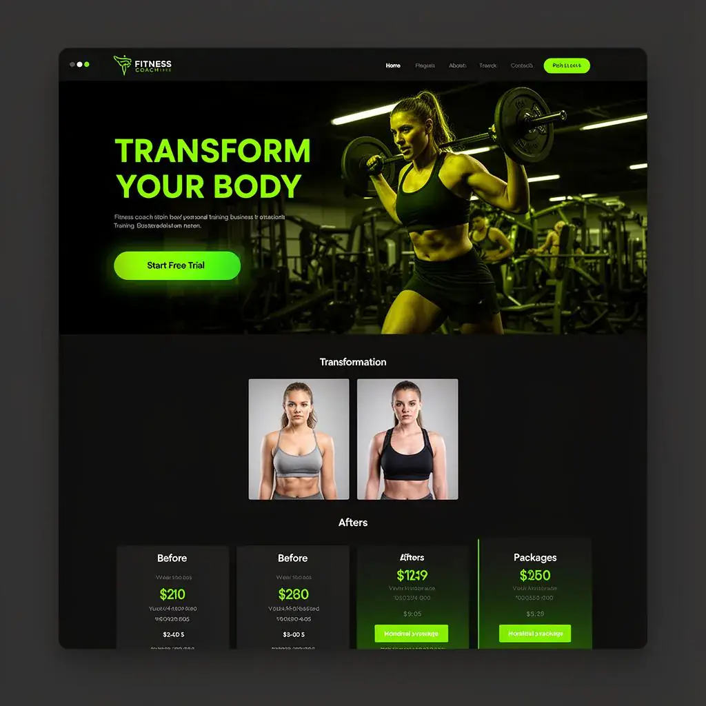 Fitness Coach — website design in London by WD.London