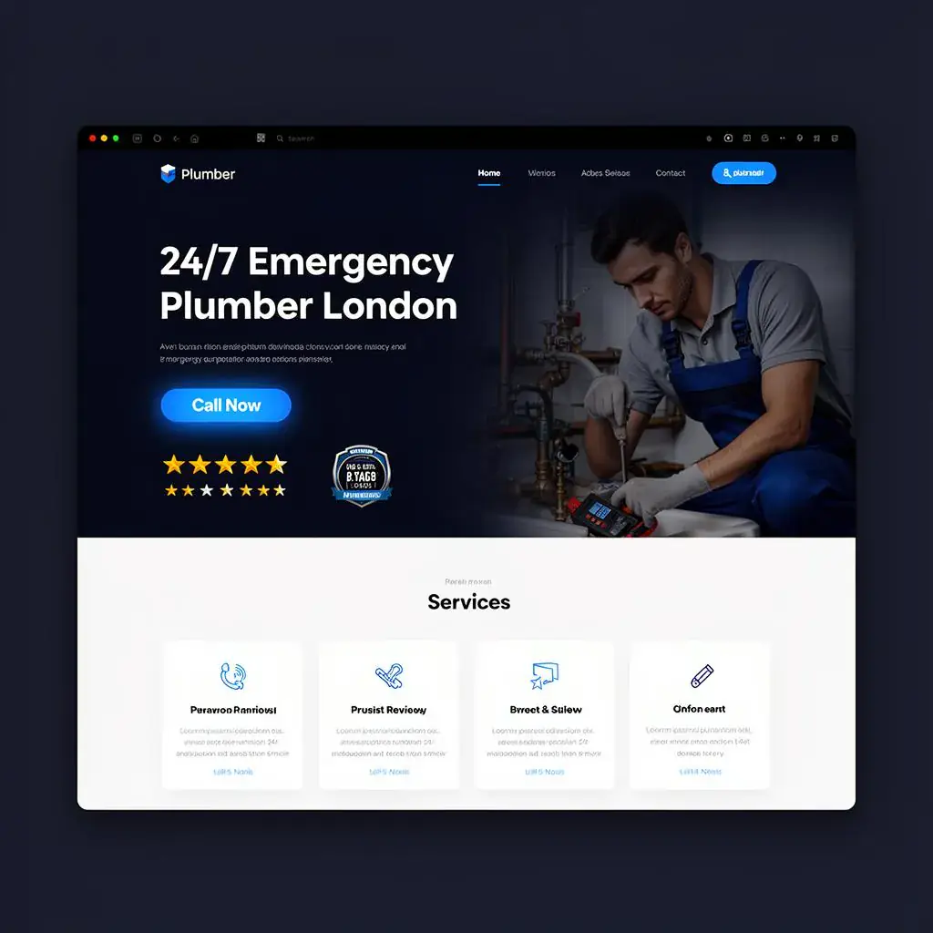 Emergency Plumber — website design in London by WD.London