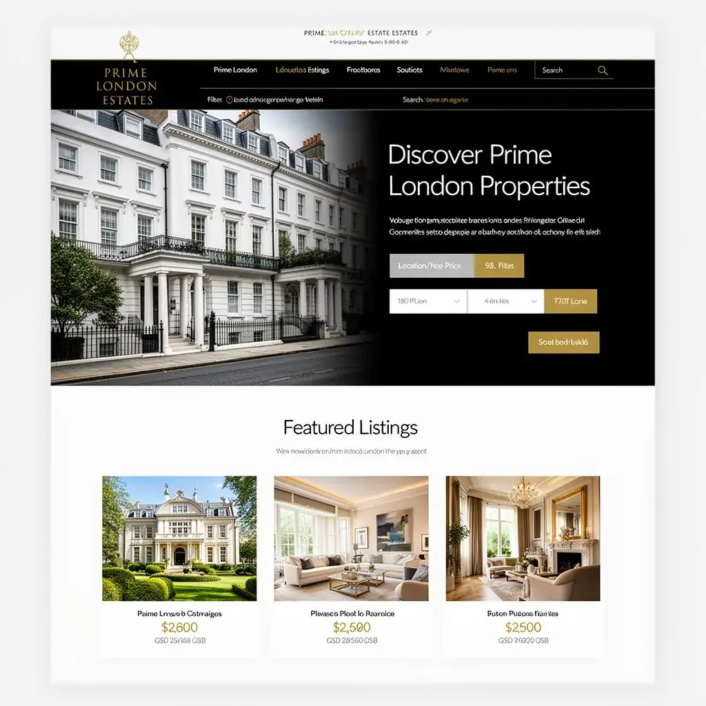 REAL ESTATE website by WD.London