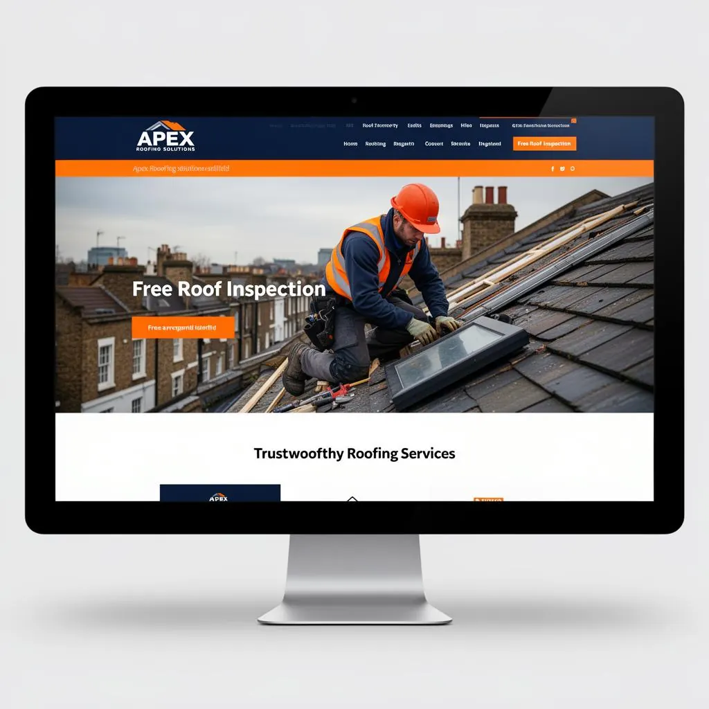Apex Roofing Enfield case study - website design in London driving Google Maps leads and local SEO ranking growth