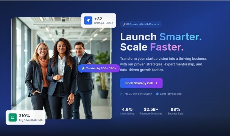 Responsive construction website design for London builders – lead capture hero with project gallery